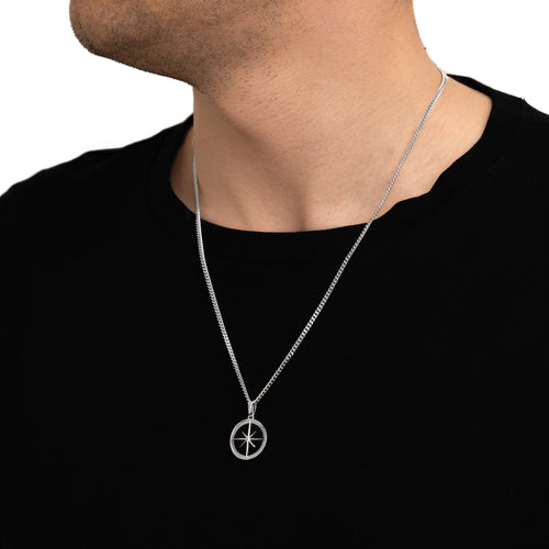 Kompass Halskette Anhänger Emaille