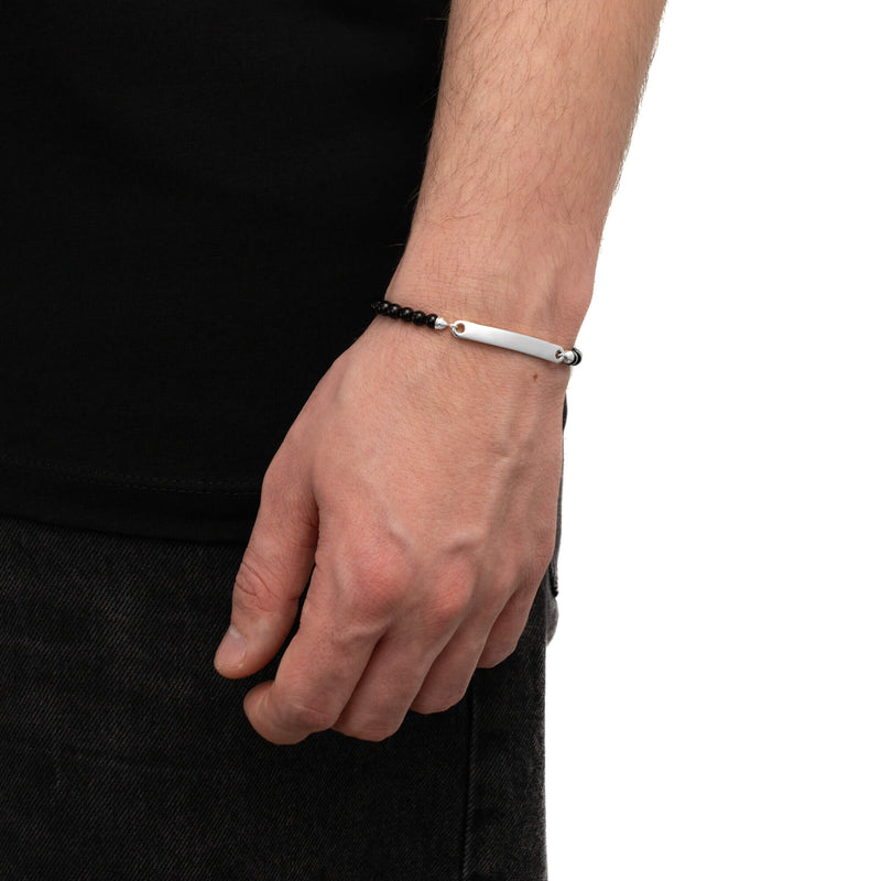 Kugel Armband Gravurarmband Onyx