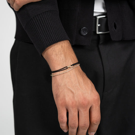 Brilliance Bracelet: Fabric Bracelet with Lab-Grown Diamonds