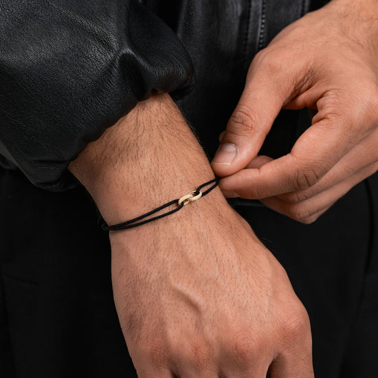 Brilliance Bracelet: Fabric Bracelet with Lab-Grown Diamonds