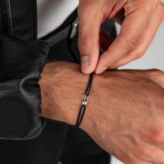 Glory Bracelet: Black Fabric Bracelet