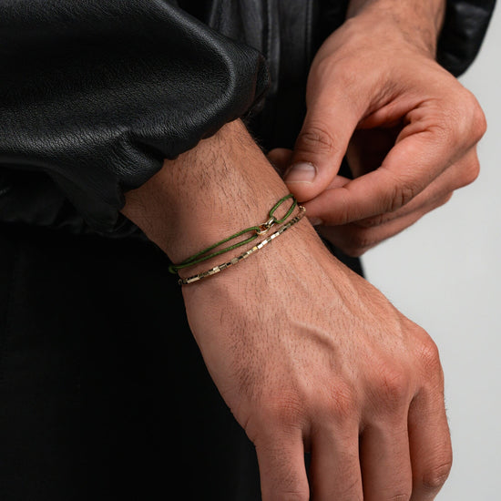 Glory Bracelet: Olive Fabric Bracelet