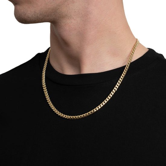 CURB CHAIN CUBAN GOLD CHAIN 5,00MM 585 GOLD - IDENTIM®
