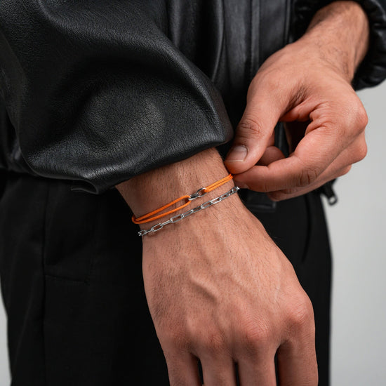 Glory Bracelet: Orange Fabric Bracelet