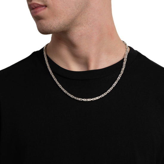 KING'S CHAIN GOLD CHAIN 4.00MM 750 WHITE GOLD - IDENTIM®