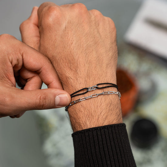 Glory Bracelet: Black Fabric Bracelet