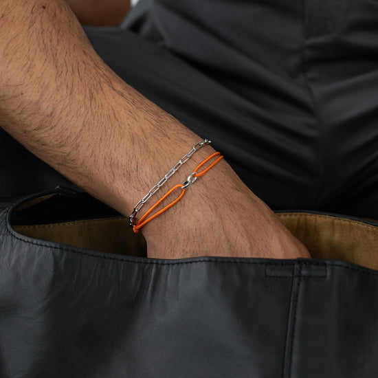 Glory Bracelet: Orange Fabric Bracelet