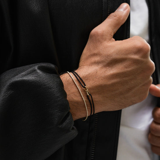 Glory Bracelet: Black Fabric Bracelet