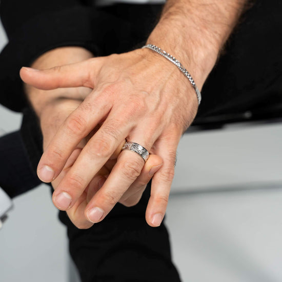 ROSEN RING 925 SILBER RHODINIERT - IDENTIM®