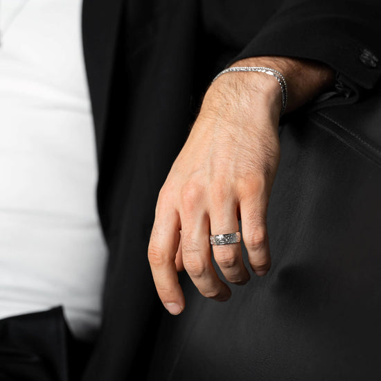 ROSEN RING 925 SILBER RHODINIERT - IDENTIM®