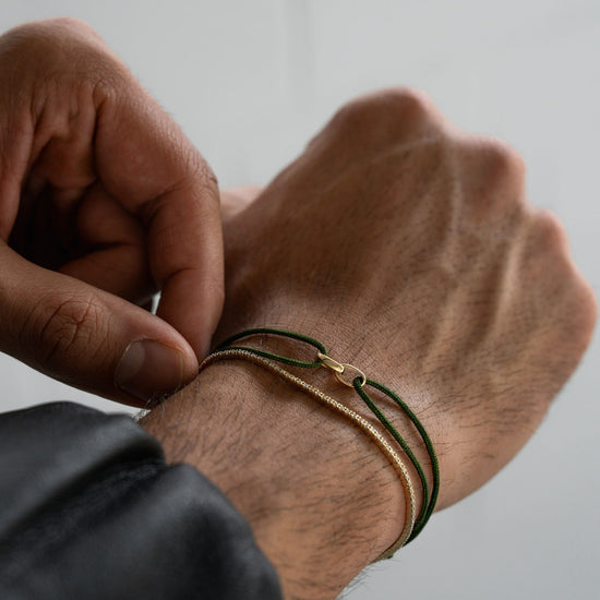 Glory Bracelet: Olive Fabric Bracelet