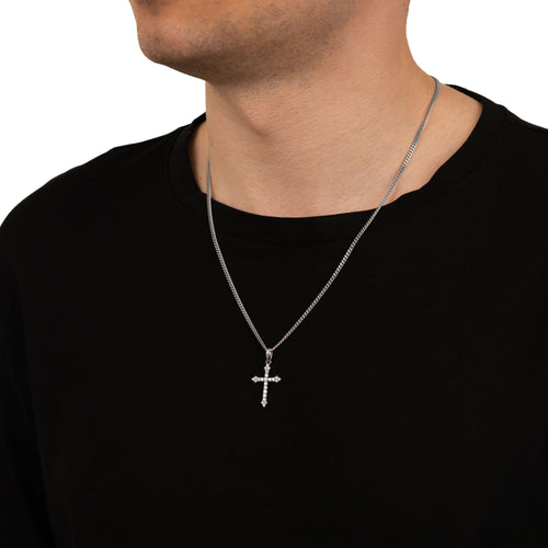 Kreuz Halskette Anhänger Iced Out