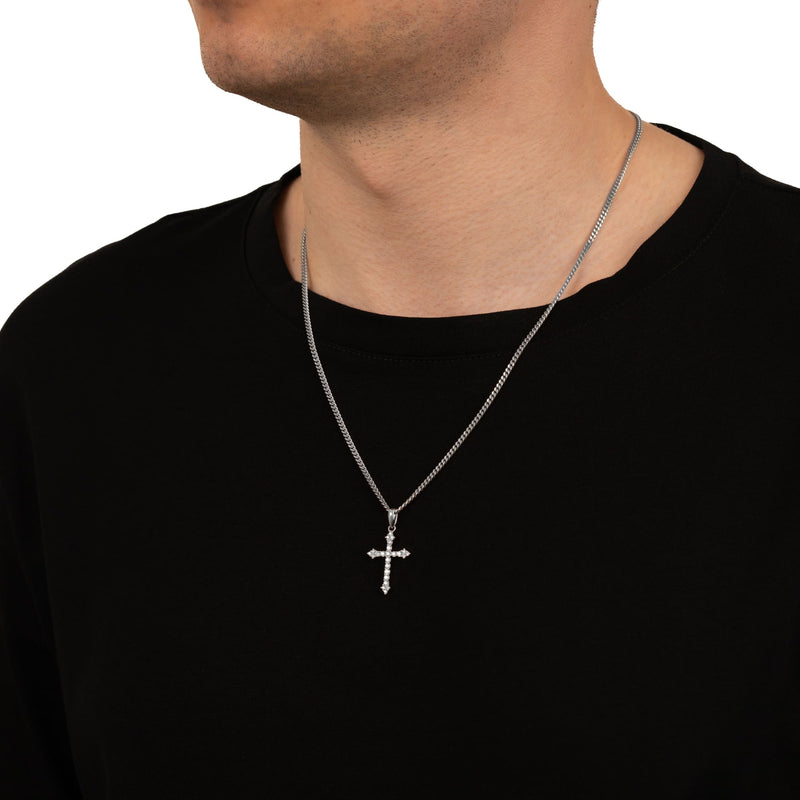 Kreuz Halskette Anhänger Iced Out