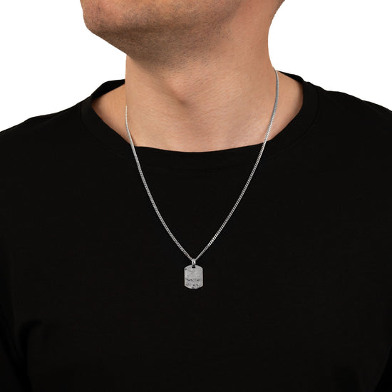 Engraved Dog Tag Necklace Pendant