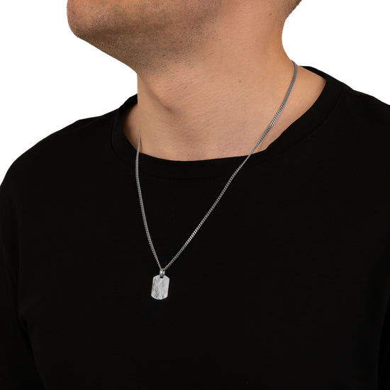 Engraved Dog Tag Necklace Pendant