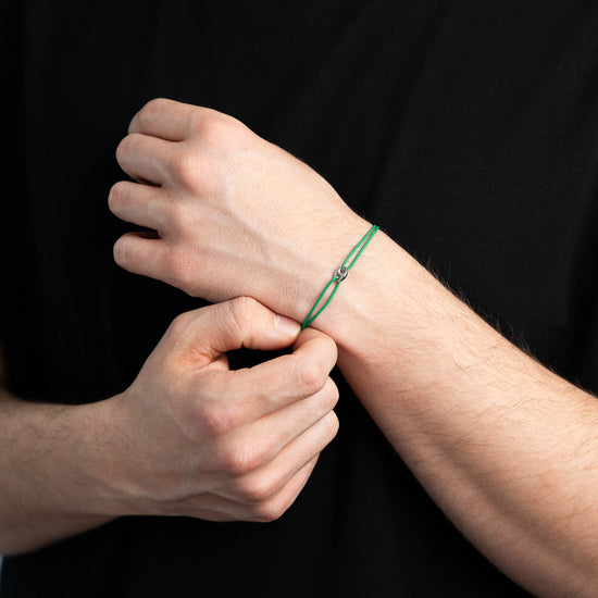 BRACEBAND GREEN 750 WHITE GOLD - IDENTIM®