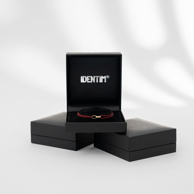 GLORY BRACELET BORDEAUX STOFFARMBAND 585 WEIßGOLD