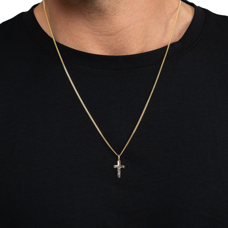 KREUZ KRUZIFIX HALSKETTE 333 GOLD