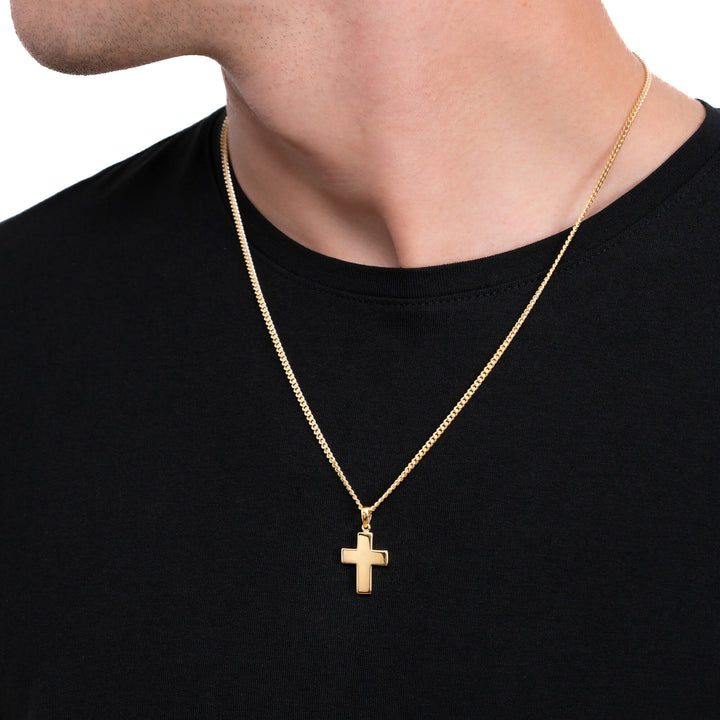IDENTIM® Men's necklace cross necklace cross pendant solid gold