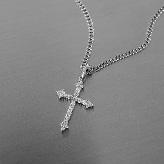 Kreuz Halskette Anhänger Iced Out
