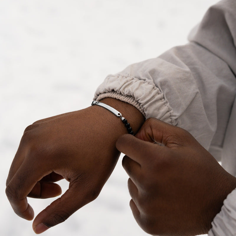 Kugel Armband Gravurarmband Onyx