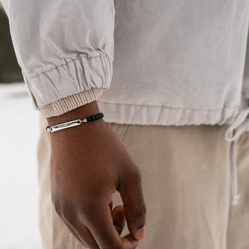 Kugel Armband Gravurarmband Onyx