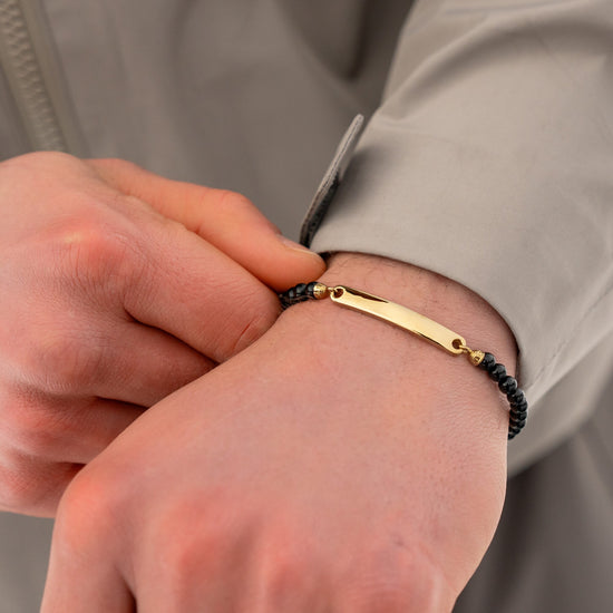 Kugel Armband Gravurarmband Onyx