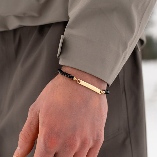 Kugel Armband Gravurarmband Onyx