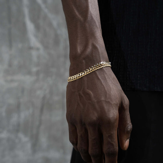 CURB CHAIN BRACELET CUBAN 6.00MM 333 GOLD - IDENTIM®