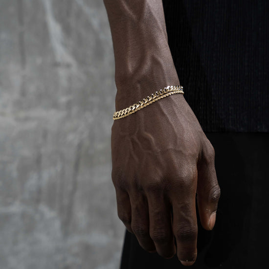 CURB CHAIN BRACELET CUBAN 6.00MM 333 GOLD - IDENTIM®