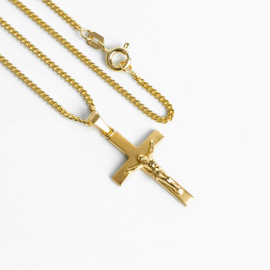 KREUZ KRUZIFIX HALSKETTE 333 GOLD - IDENTIM®