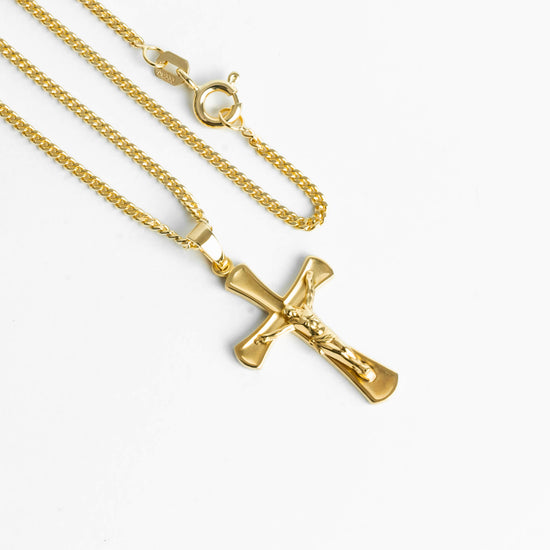 KREUZ KRUZIFIX HALSKETTE 333 GOLD - IDENTIM®