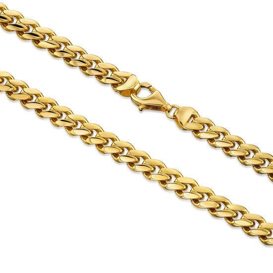 CURB CHAIN BRACELET CUBAN 6.00MM 333 GOLD - IDENTIM®