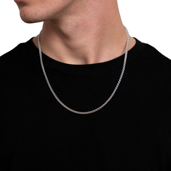 ZOPFKETTE GOLDKETTE 3,00MM 585 WEIßGOLD - IDENTIM®