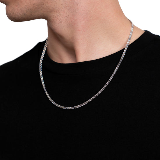 ZOPFKETTE GOLDKETTE 3,00MM 750 WEIßGOLD - IDENTIM®