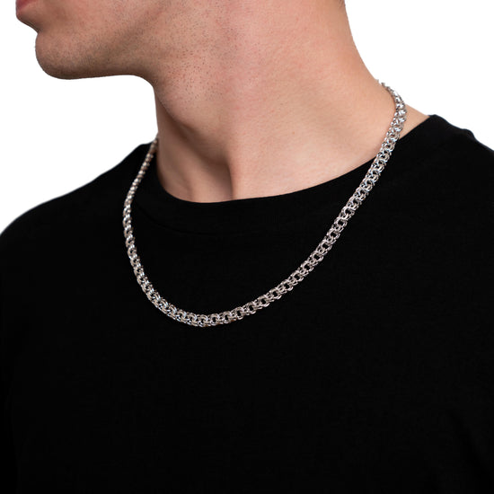 GARIBALDIKETTE GOLDKETTE 7,00MM 585 WEIßGOLD - IDENTIM®