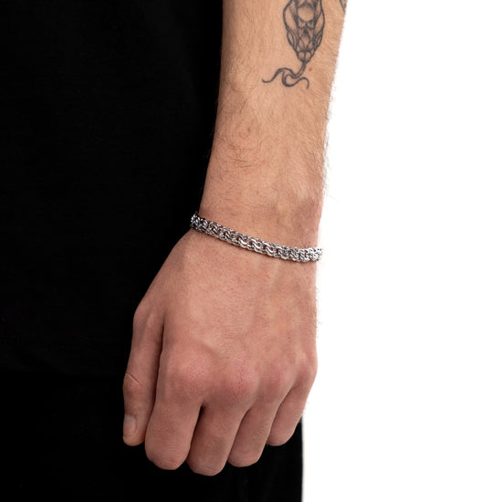 GARIBALDI BRACELET GOLD BRACELET 7.00MM 585 WHITE GOLD - IDENTIM®