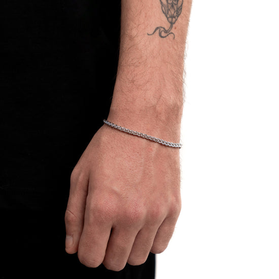 ZOPF BRACELET GOLD BRACELET 3,00MM 585 WHITE GOLD - IDENTIM®
