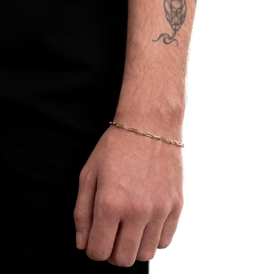 PAPERCLIP BRACELET GOLD BRACELET 3,50MM 585 GOLD - IDENTIM®