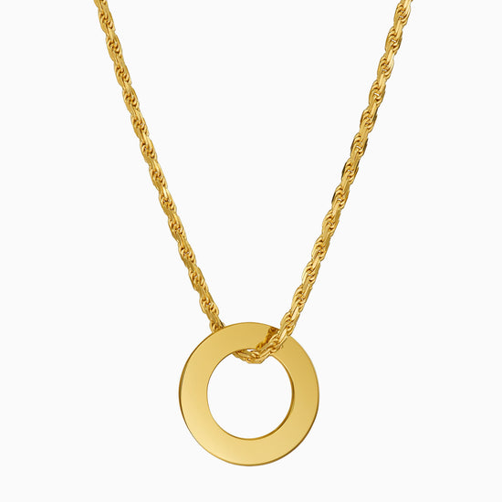 Ring Halskette Gravurplatte Anhänger