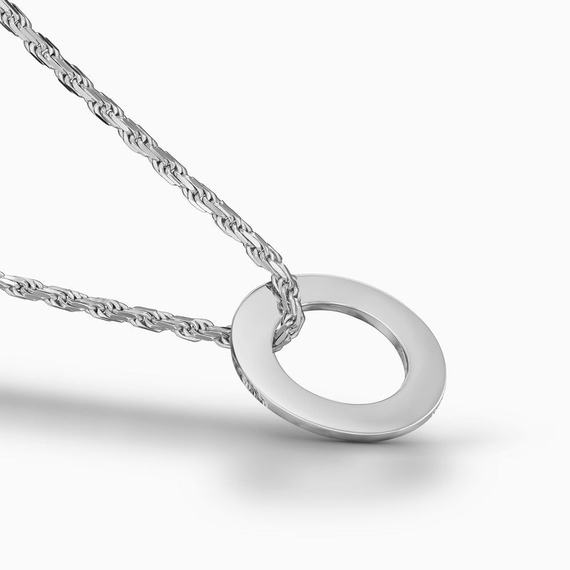 Ring Halskette Gravurplatte Anhänger