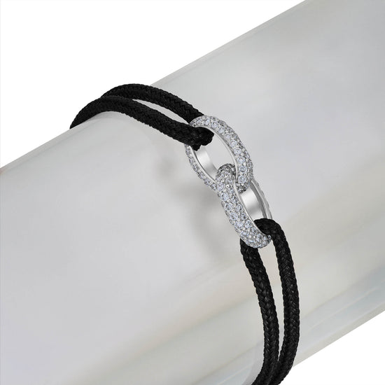 Brilliance Bracelet: Fabric Bracelet with Lab-Grown Diamonds