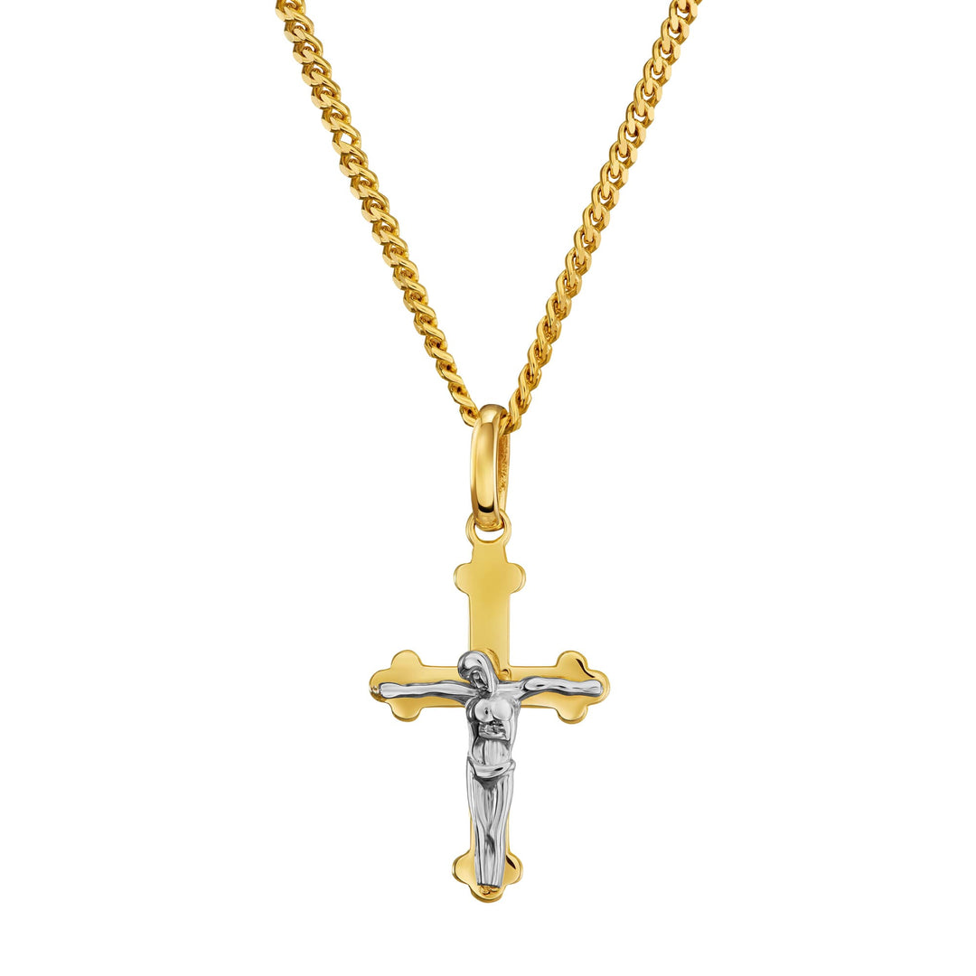 IDENTIM® Herren Halskette Kreuzkette Kreuz Anhänger Halskette