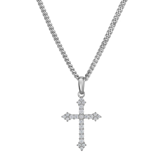 Kreuz Halskette Anhänger Iced Out