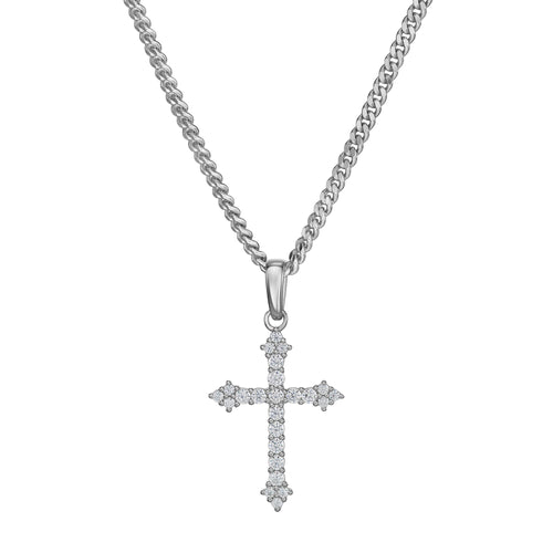 Kreuz Halskette Anhänger Iced Out