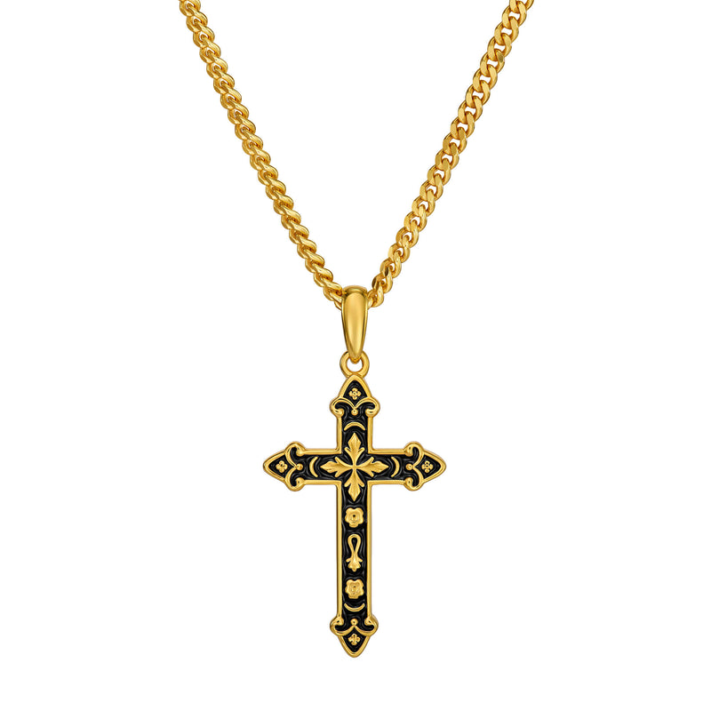 Kreuz Halskette Anhänger Ornamente Emaile