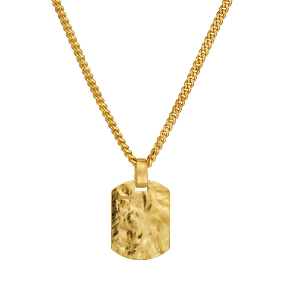 Engraved Dog Tag Necklace Pendant
