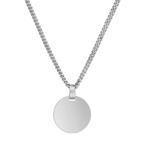 Round Engraved Necklace Pendant