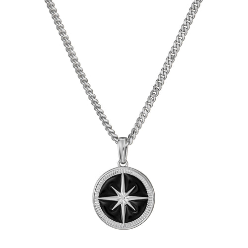 Kompass Halskette Anhänger Emaille