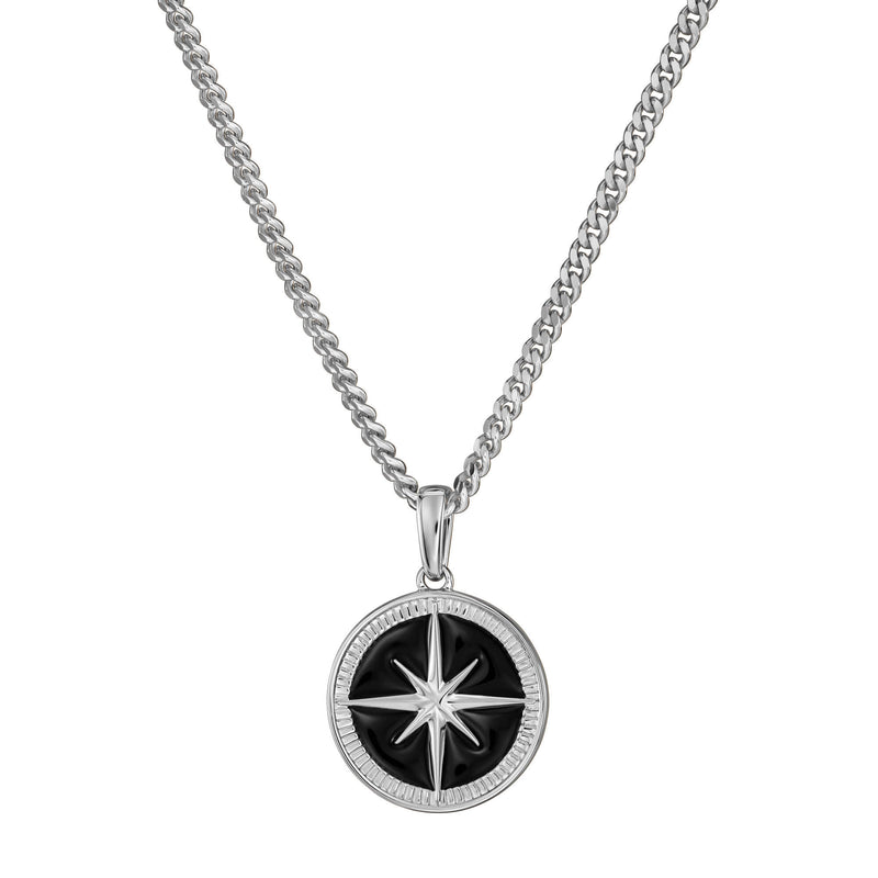 Kompass Halskette Anhänger Emaille